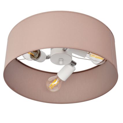 Żyrandol ALBA 3xE27/15W/230V różowy