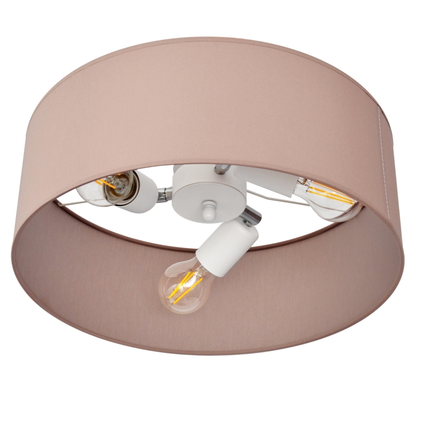 Żyrandol ALBA 3xE27/15W/230V różowy