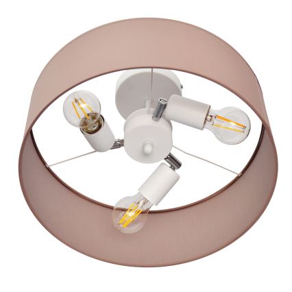 Żyrandol ALBA 3xE27/15W/230V różowy