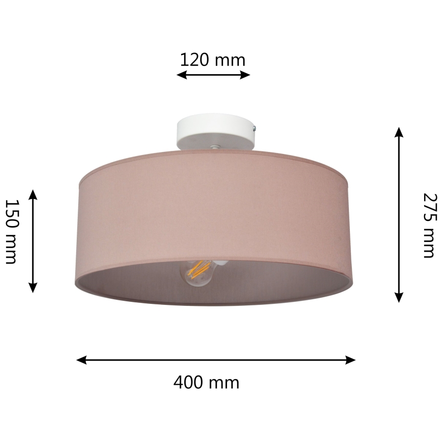 Żyrandol ALBA 3xE27/15W/230V różowy