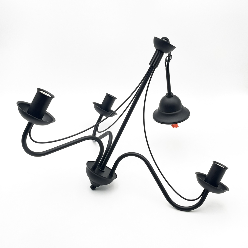Żyrandol ANTON na łańcuchu 3xE14/15W/230V czarny