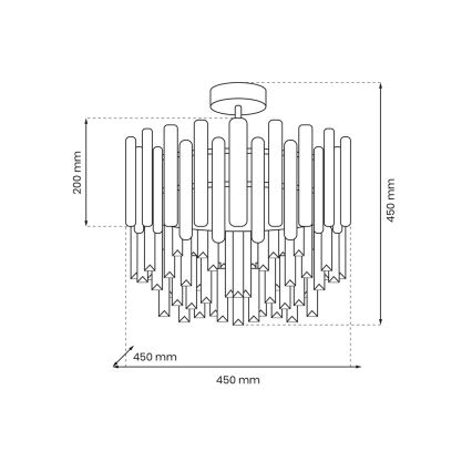 Żyrandol ASPEN 6xE14/40W/230V złoty