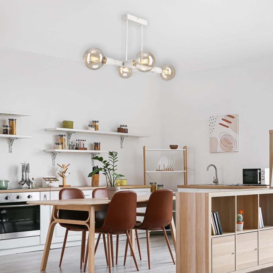 Żyrandol ASTRID 4xE27/60W/230V biały