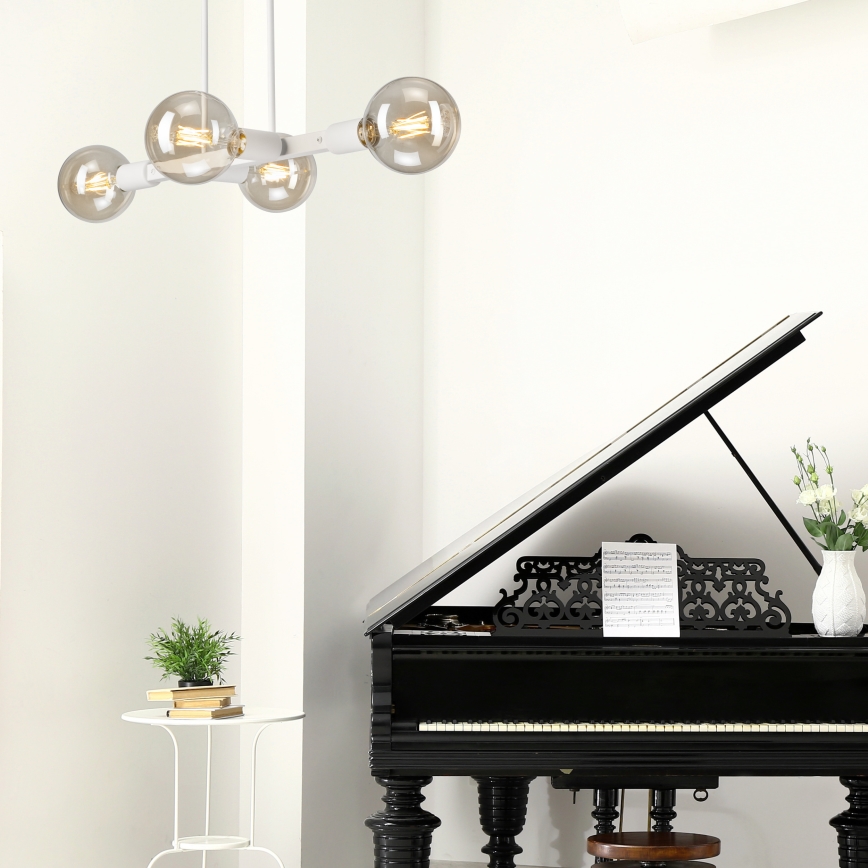 Żyrandol ASTRID 4xE27/60W/230V biały