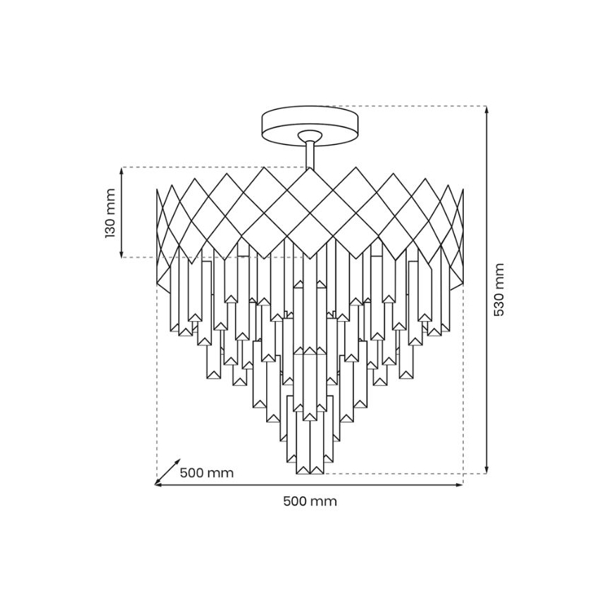 Żyrandol CARISMA 9xE14/40W/230V złoty