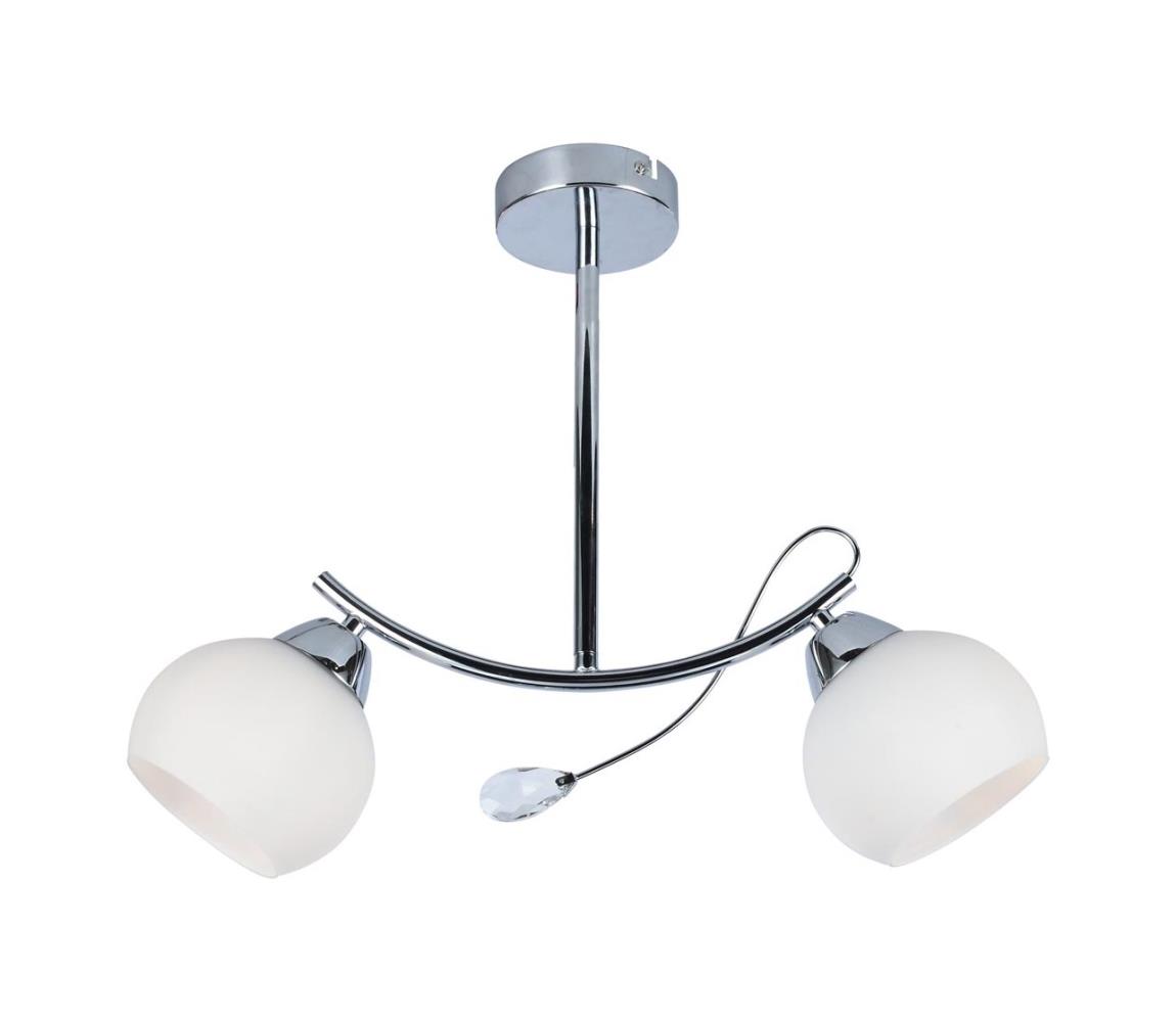 Żyrandol CONNOR 2xE27/15W/230V chrom błyszczący/biały
