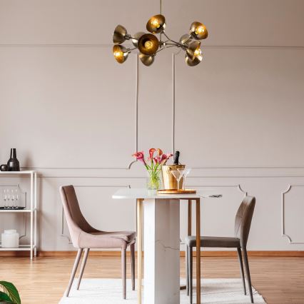 Żyrandol DRAM 10xE27/40W/230V