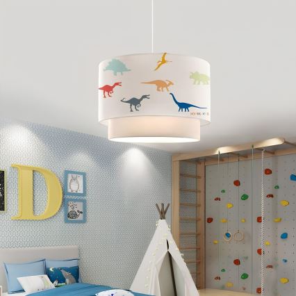Żyrandol dziecięcy CANDY 1xE27/40W/230V biały/kolorowy
