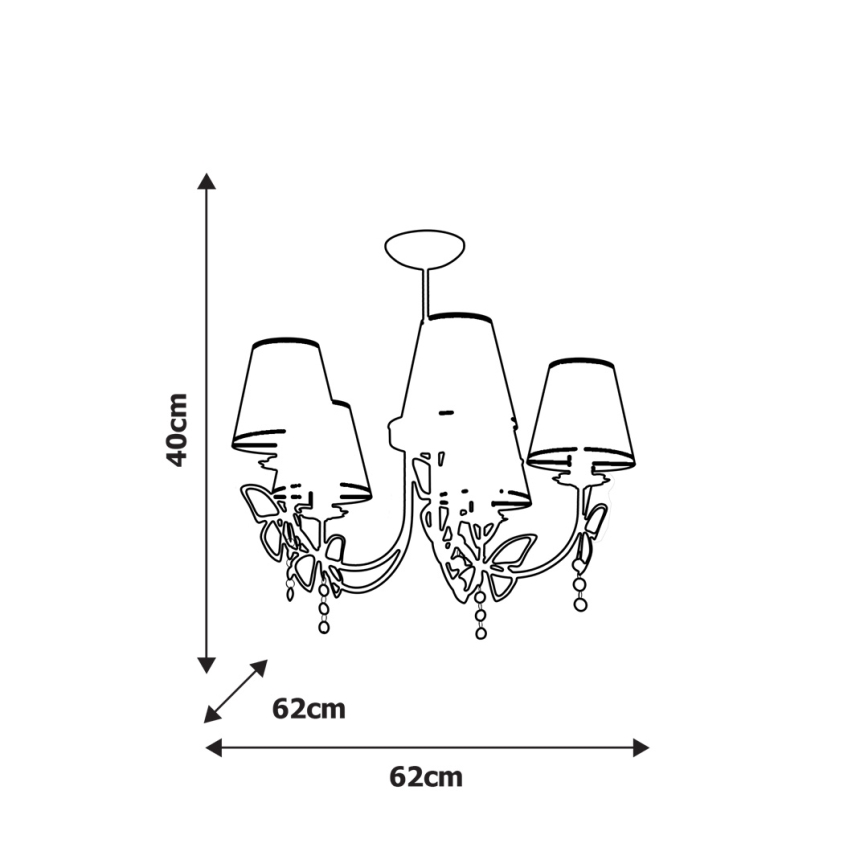 Żyrandol dziecięcy CHARLOTTE 5xE14/40W/230V