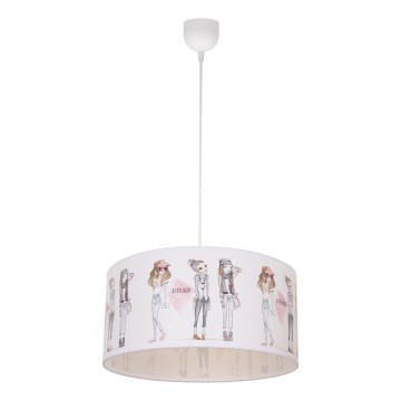 Žyrandol dziecięcy GIRLS VIBES 1xE27/60W/230V Ø 40 cm dla dziewczynek