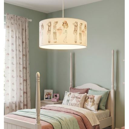 Žyrandol dziecięcy GIRLS VIBES 1xE27/60W/230V Ø 40 cm dla dziewczynek