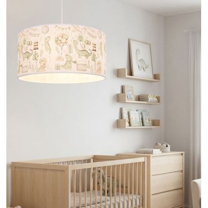 Žyrandol dziecięcy KIDS ROOM 1xE27/60W/230V śr. 40 cm dinozaur