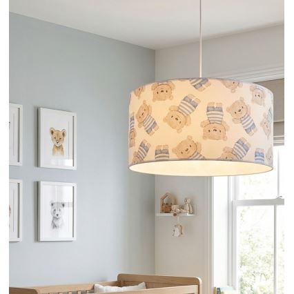 Żyrandol dziecięcy KIDS ROOM 1xE27/60W/230V śr. 40 cm miś
