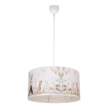 Żyrandol dziecięcy KIDS ROOM 1xE27/60W/230V śr. 40 cm zwierzątka