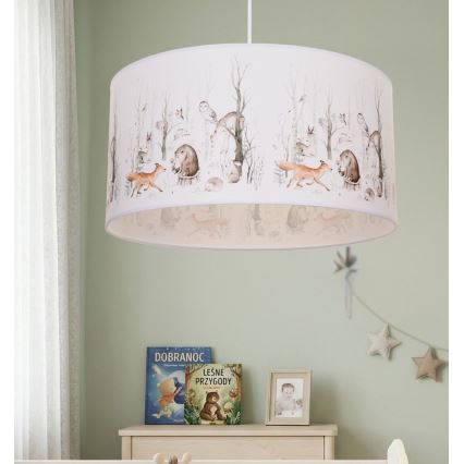 Żyrandol dziecięcy KIDS ROOM 1xE27/60W/230V, średnica 40 cm, motyw zwierzątek