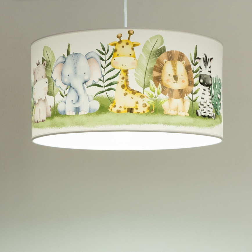 Żyrandol dziecięcy KIDS ROOM 1xE27/60W/230V Ø 40 cm dżungla