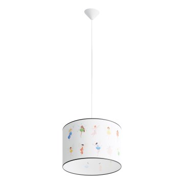 Żyrandol dziecięcy na lince FAIRY 1xE27/15W/230V śr. 40 cm wróżka