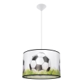 Żyrandol dziecięcy na lince FOOTBALL 1xE27/15W/230V śr. 40 cm piłka nożna