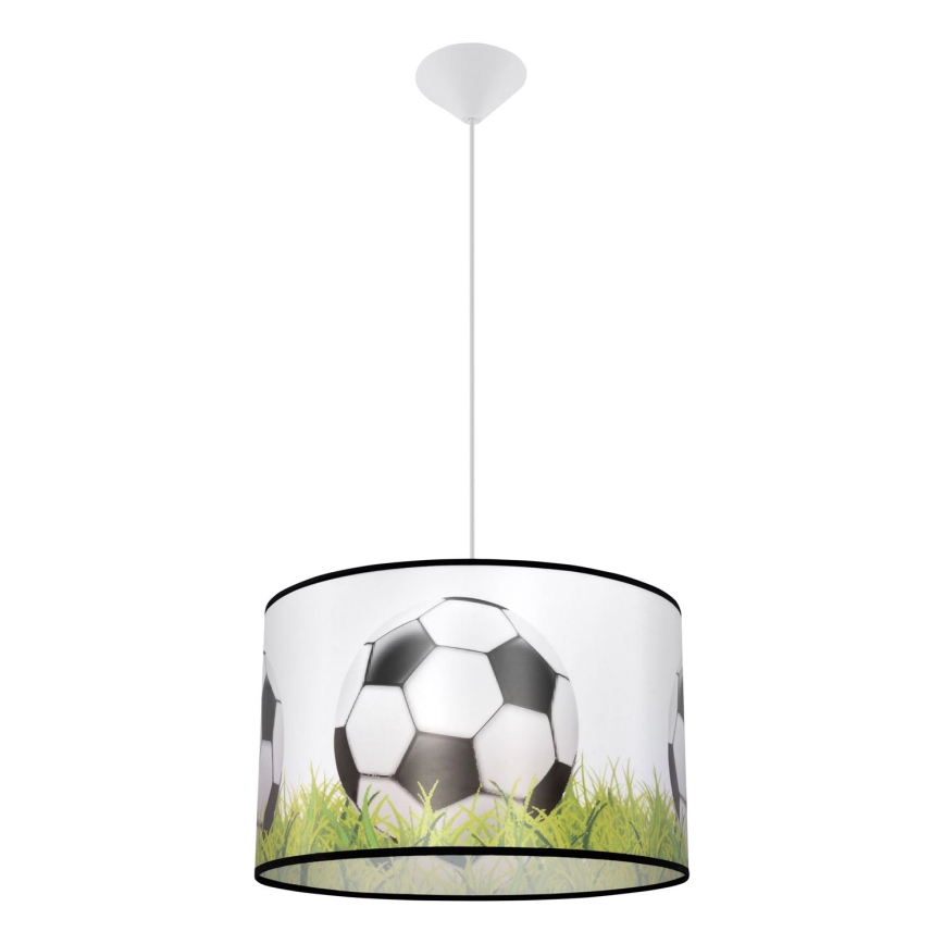 Żyrandol dziecięcy na lince FOOTBALL 1xE27/15W/230V śr. 40 cm piłka nożna