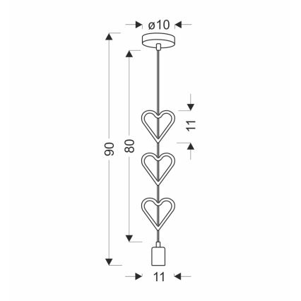 Żyrandol dziecięcy na lince HETS 1xE27/20W/230V niebieski/biały