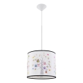 Żyrandol dziecięcy na lince OWLS 1xE27/15W/230V śr. 30 cm sowy