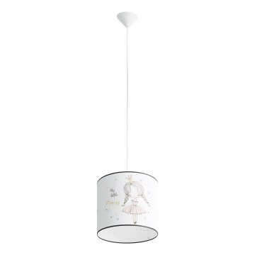 Żyrandol dziecięcy na lince PRINCESS 1xE27/15W/230V śr. 30 cm księżniczka