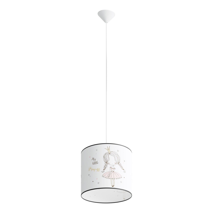 Żyrandol dziecięcy na lince PRINCESS 1xE27/15W/230V śr. 30 cm księżniczka