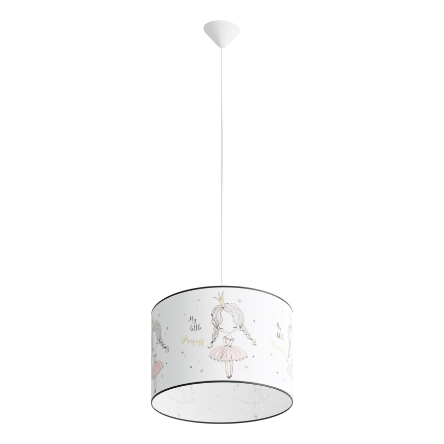 Żyrandol dziecięcy na lince PRINCESS 1xE27/15W/230V śr. 40 cm księżniczka