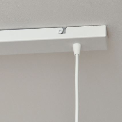 Żyrandol dziecięcy na lince STARS 2xE27/15W/230V żółty/biały