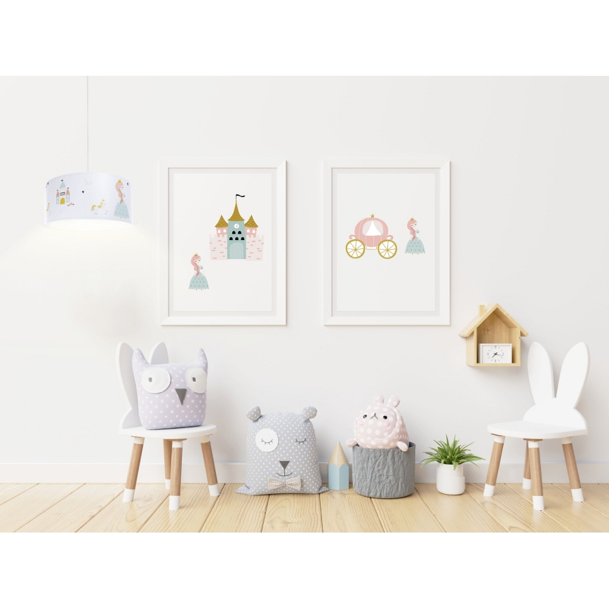 Żyrandol dziecięcy na lince SWEET DREAMS 1xE27/60W/230V śr. 30 cm