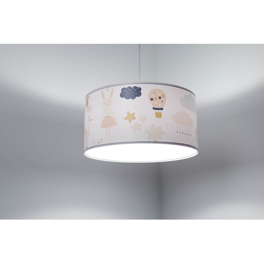 Żyrandol dziecięcy na lince SWEET DREAMS 1xE27/60W/230V śr. 30 cm