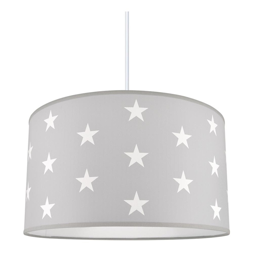 Żyrandol dziecięcy STARS GREY 1xE27/60W/230V