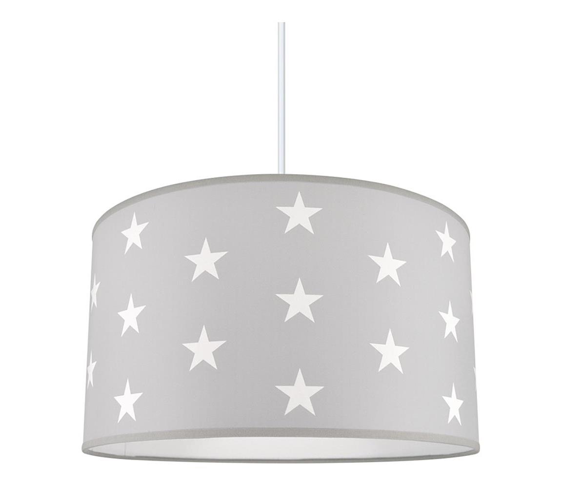 Żyrandol dziecięcy STARS GREY 1xE27/60W/230V