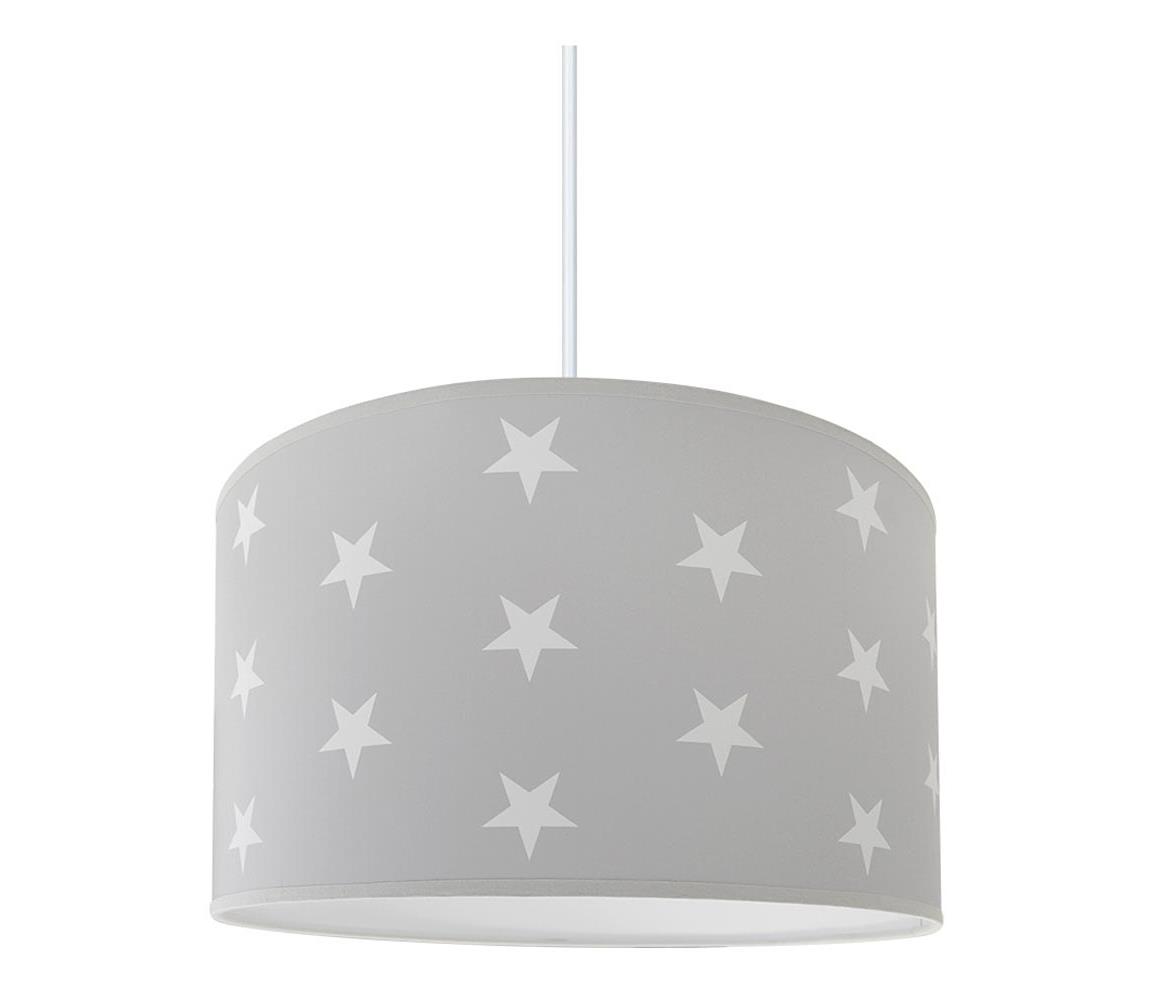 Żyrandol dziecięcy STARS GREY 1×E27/60W/230V