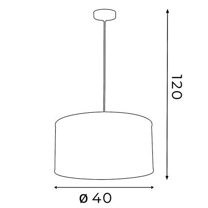 Żyrandol FELIX 1xE27/60W/230V czarny