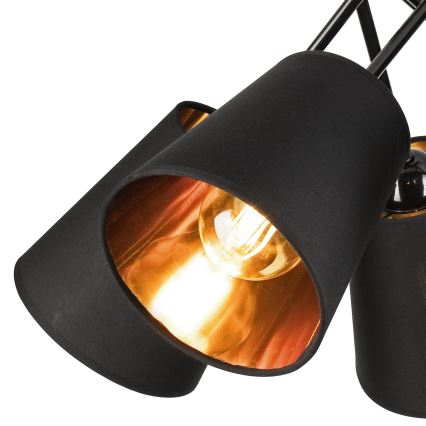 Żyrandol IRMA 5xE27/60W/230V czarny
