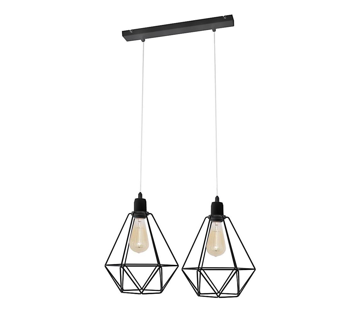 Żyrandol KARO 2xE27/15W/230V czarny