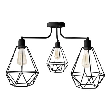 Żyrandol KARO 3xE27/15W/230V czarny