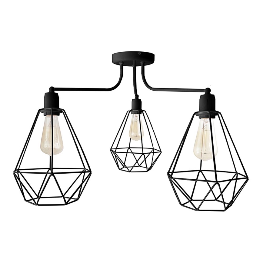 Żyrandol KARO 3xE27/15W/230V czarny