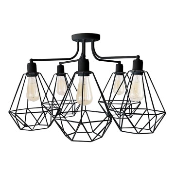 Żyrandol KARO 5xE27/15W/230V czarny