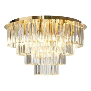 Żyrandol kryształowy MILANO 9xE14/40W/230V złoty