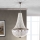 Żyrandol kryształowy na łańcuchu ARILA 6xE27/60W/230V śr. 60 cm brązowy/patyna