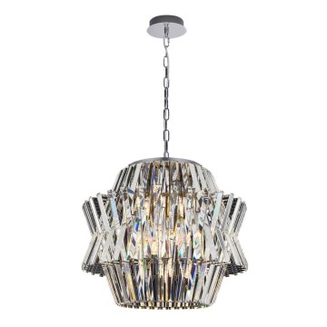 Żyrandol kryształowy na łańcuchu CROWN 12xE14/40W/230V chrom błyszczący