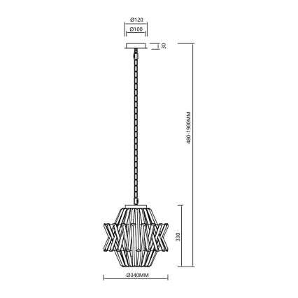 Żyrandol kryształowy na łańcuchu CROWN 4xE14/40W/230V złoty