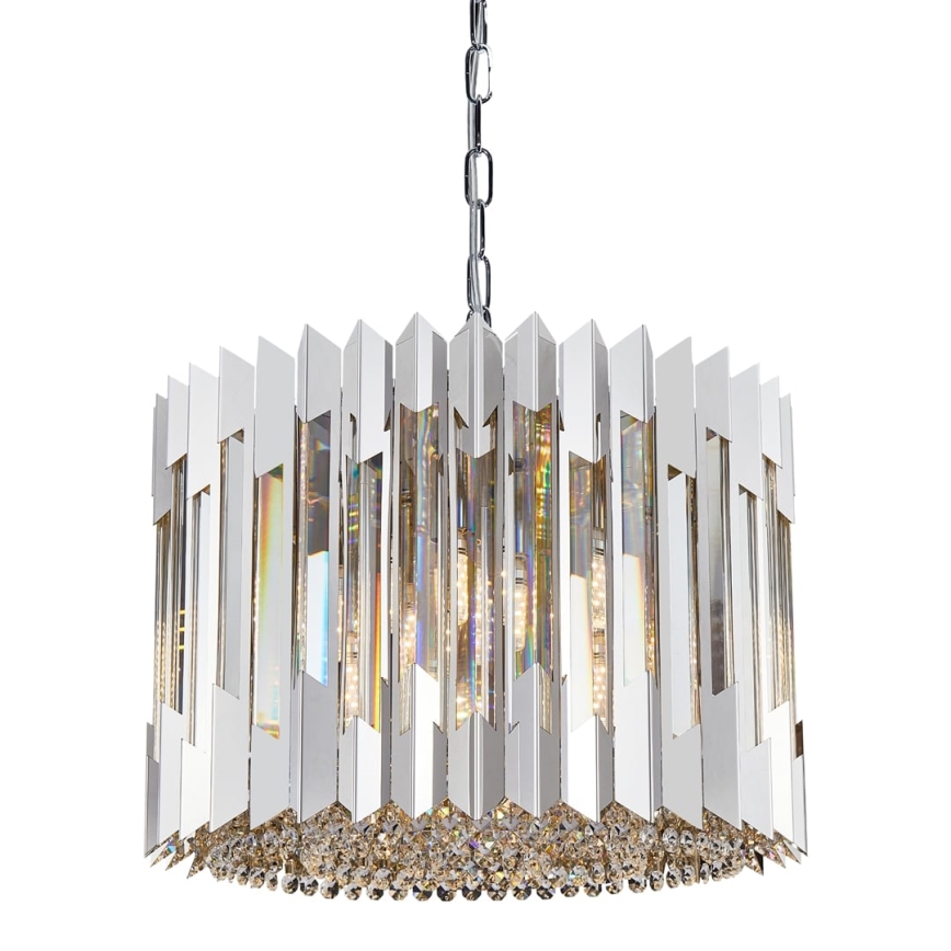 Żyrandol kryształowy na łańcuchu RITZ 7xE14/40W/230V chrom błyszczący