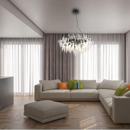 Żyrandol kryształowy na lince 12xG9/40W/230V czarny