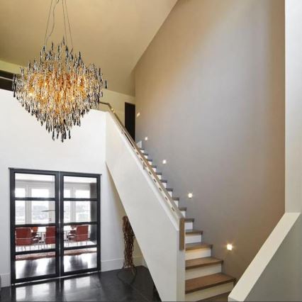 Żyrandol kryształowy na lince 12xG9/40W/230V złoty