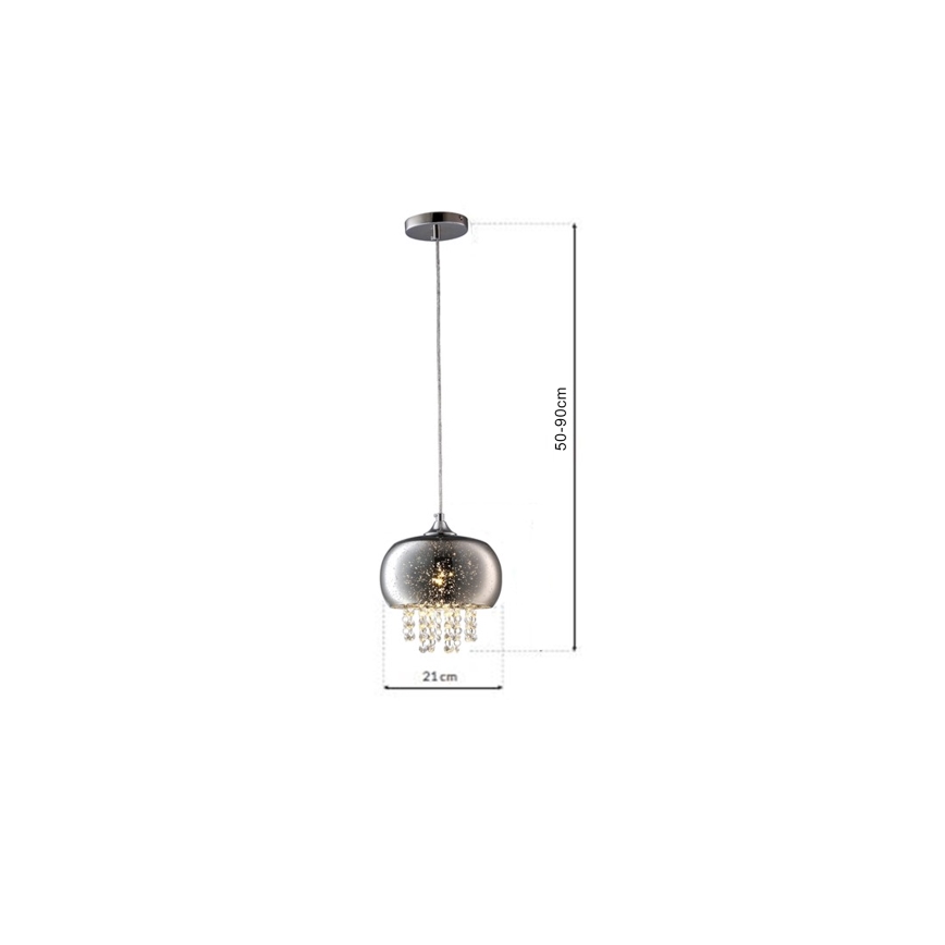 Żyrandol kryształowy na lince STARLIGHT 1xE14/40W/230V