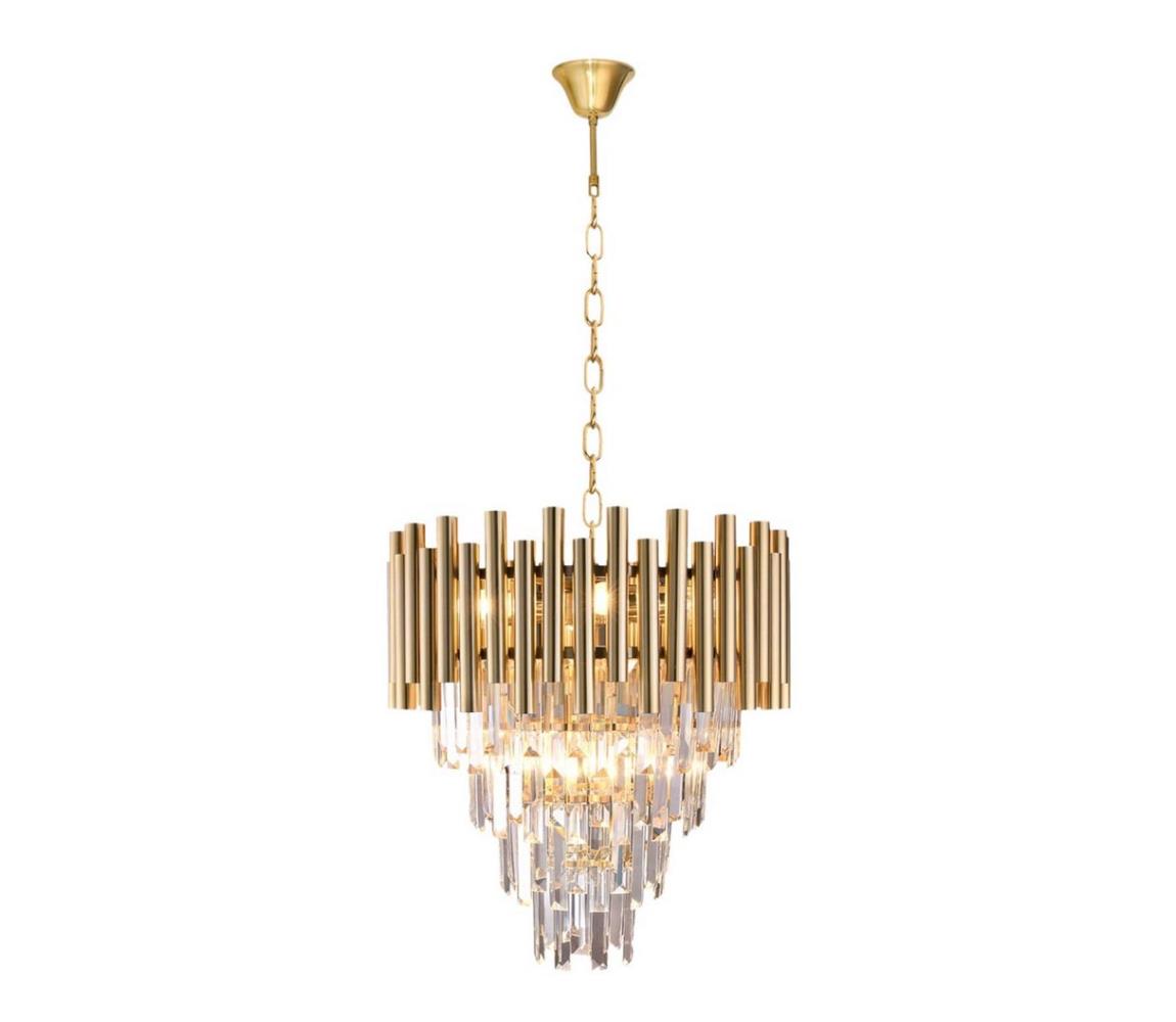 Żyrandol kryształowy na łańcuchu MADISON 9xE14/40W/230V złoty