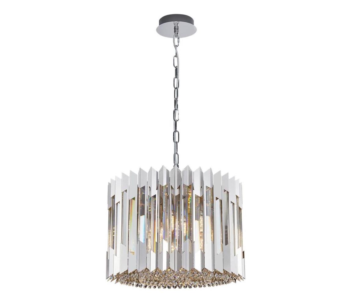 Żyrandol kryształowy na łańcuchu RITZ 7xE14/40W/230V chrom